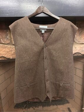 Paulo Solari Modern Fit  Vest Rich Brown- Great Shape-like new! 3XL